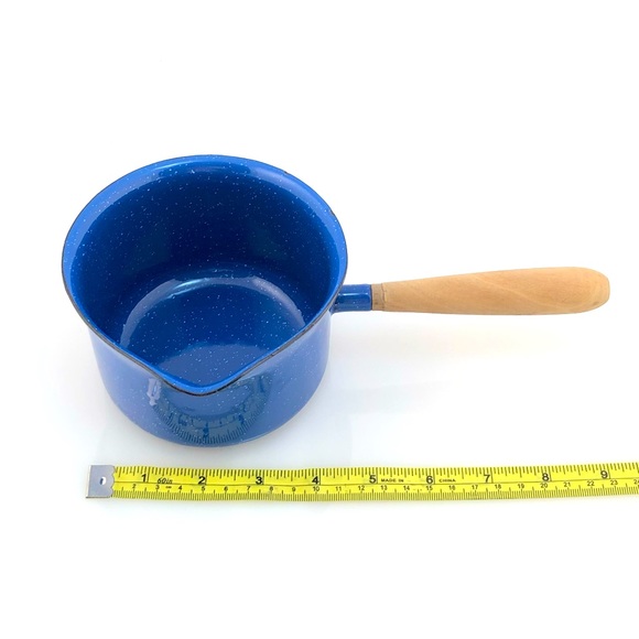 Midcentury Blue pewter pot. - Picture 2 of 7